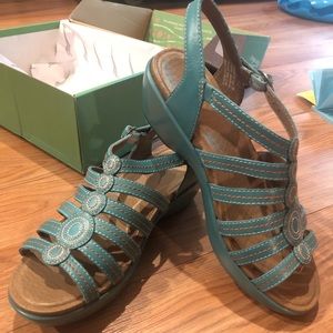 Dansko Drea Full Grain Sandals in Turquoise